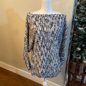 Off the Shoulder Multi Color Sweater